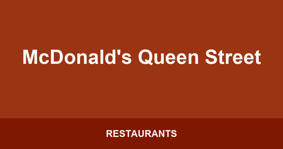 McDonald's Queen Street