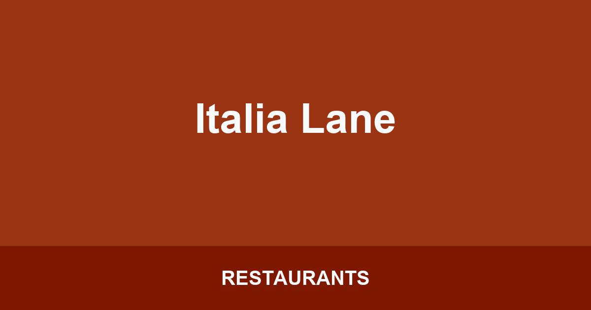 Italia Lane