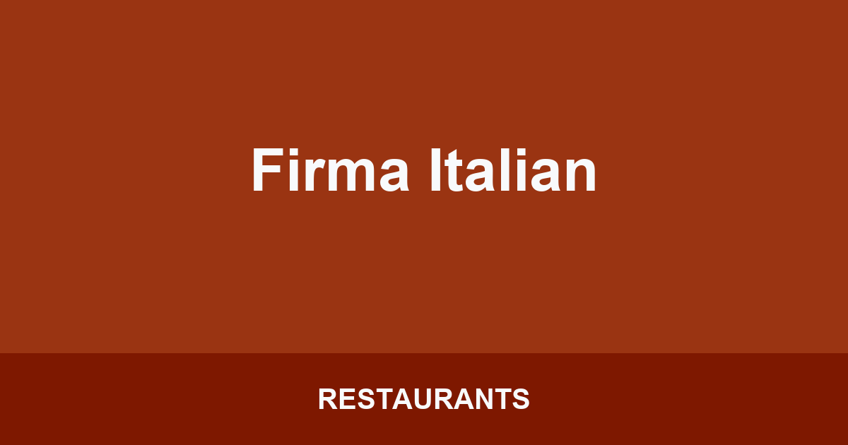 Firma Italian