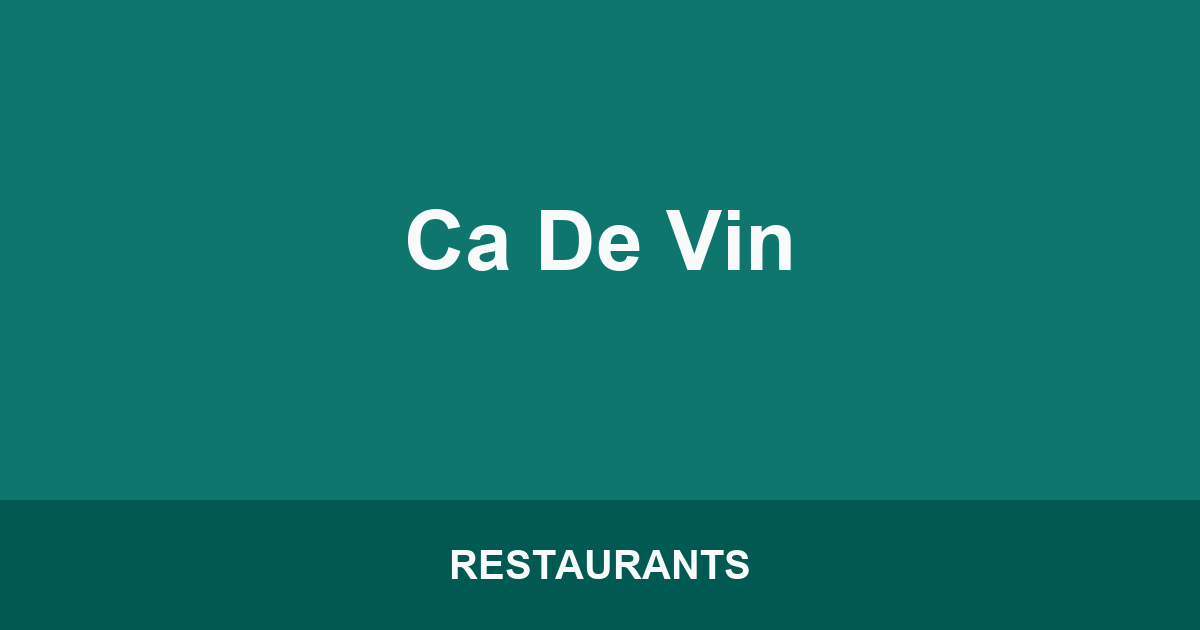 Ca De Vin