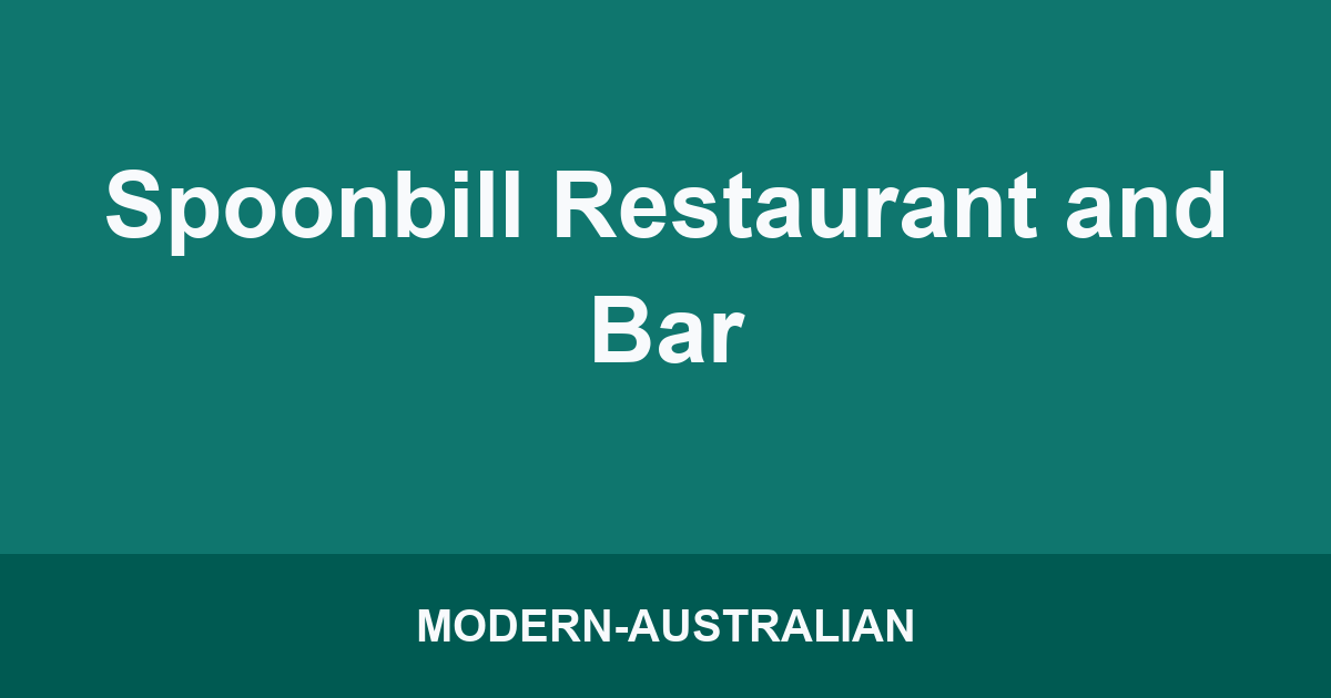 Spoonbill Restaurant and Bar