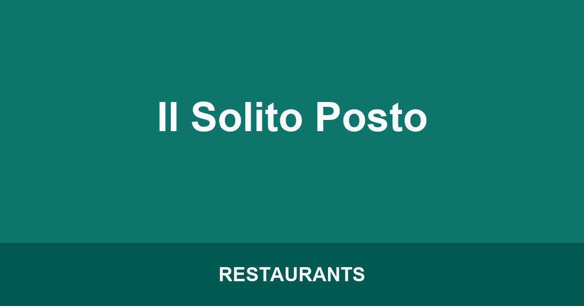 Il Solito Posto