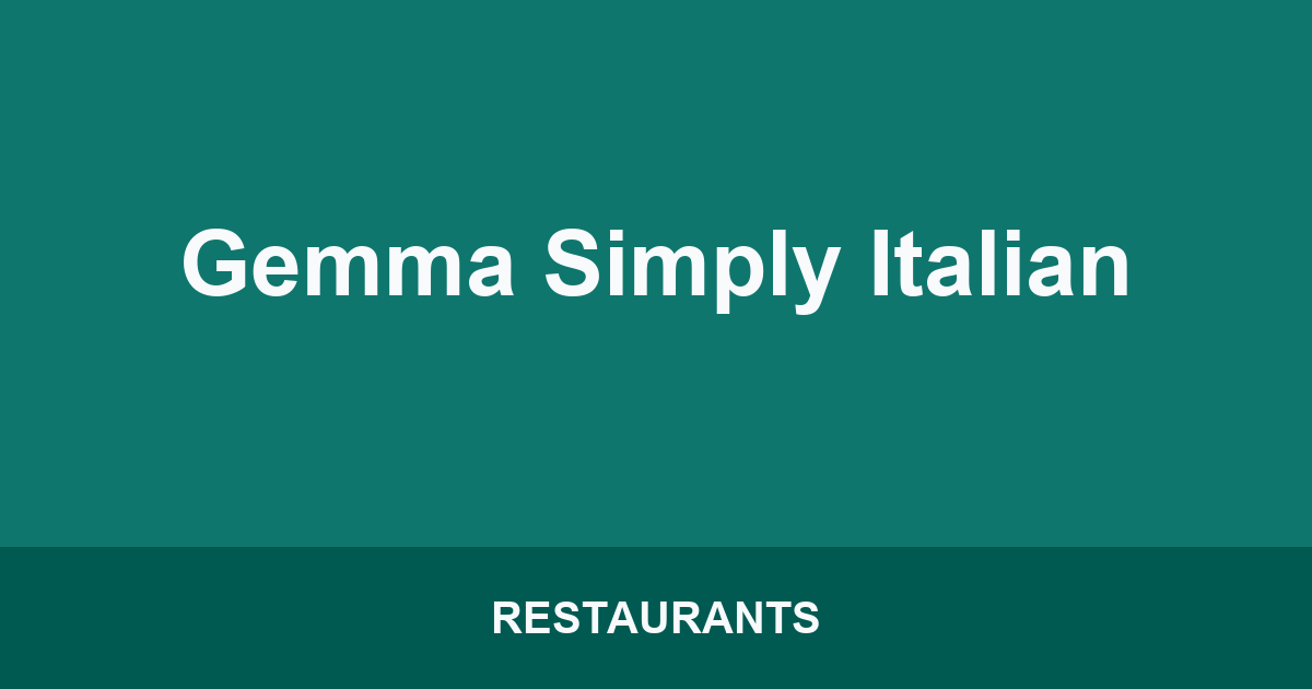 Gemma Simply Italian