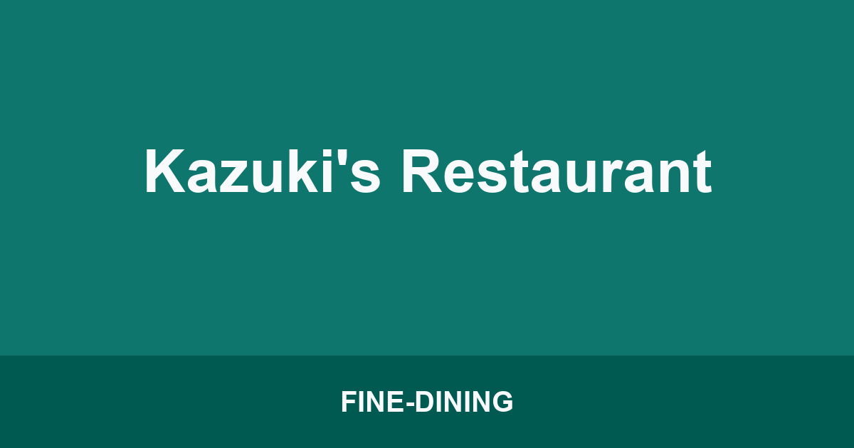 Kazuki's Restaurant