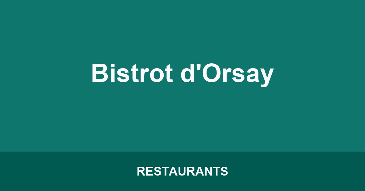 Bistrot d'Orsay