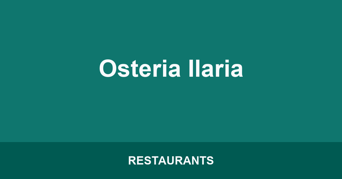 Osteria Ilaria