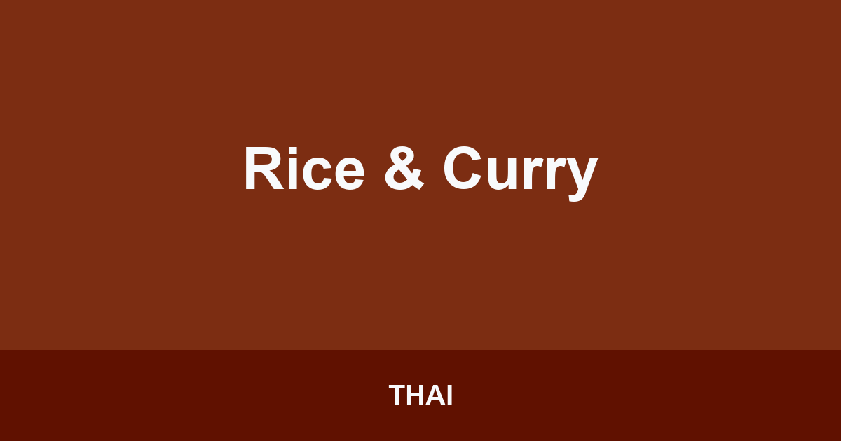 Rice & Curry
