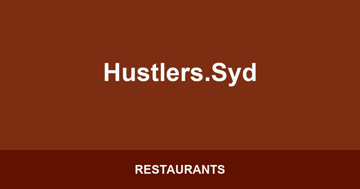 Hustlers.Syd