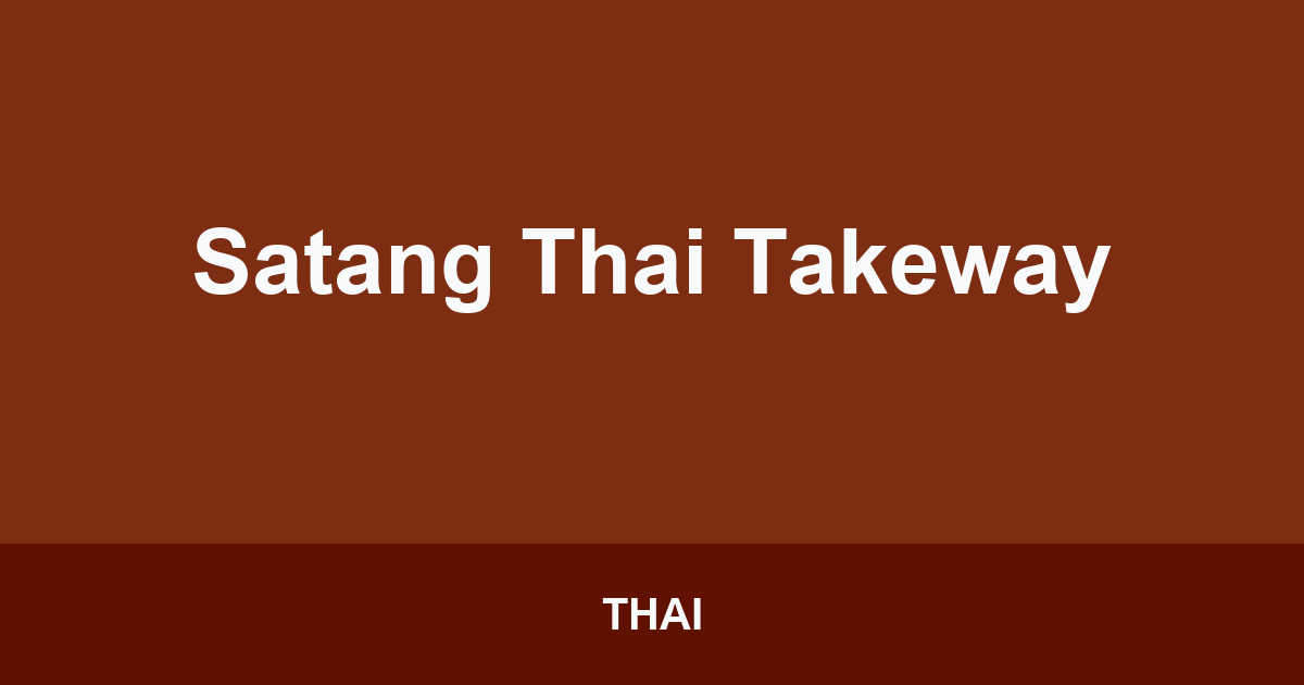 Satang Thai Takeway
