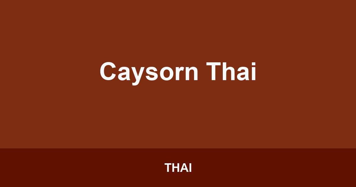 Caysorn Thai