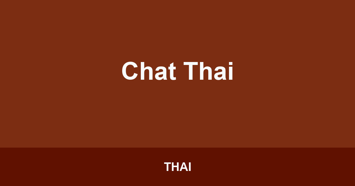 Chat Thai