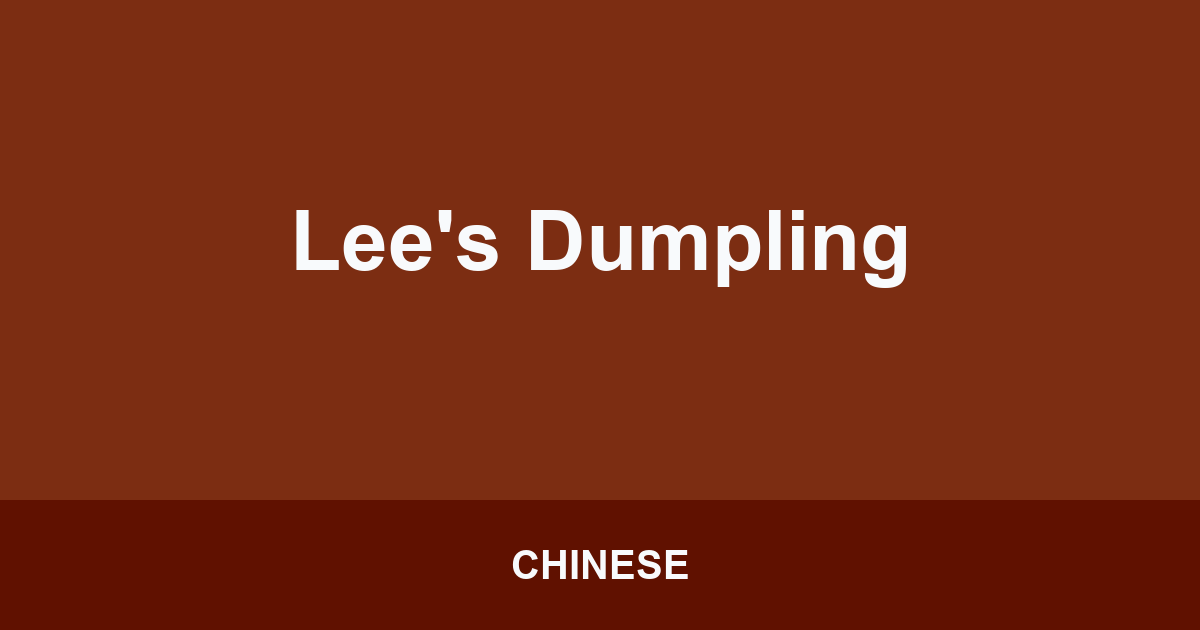Lee's Dumpling