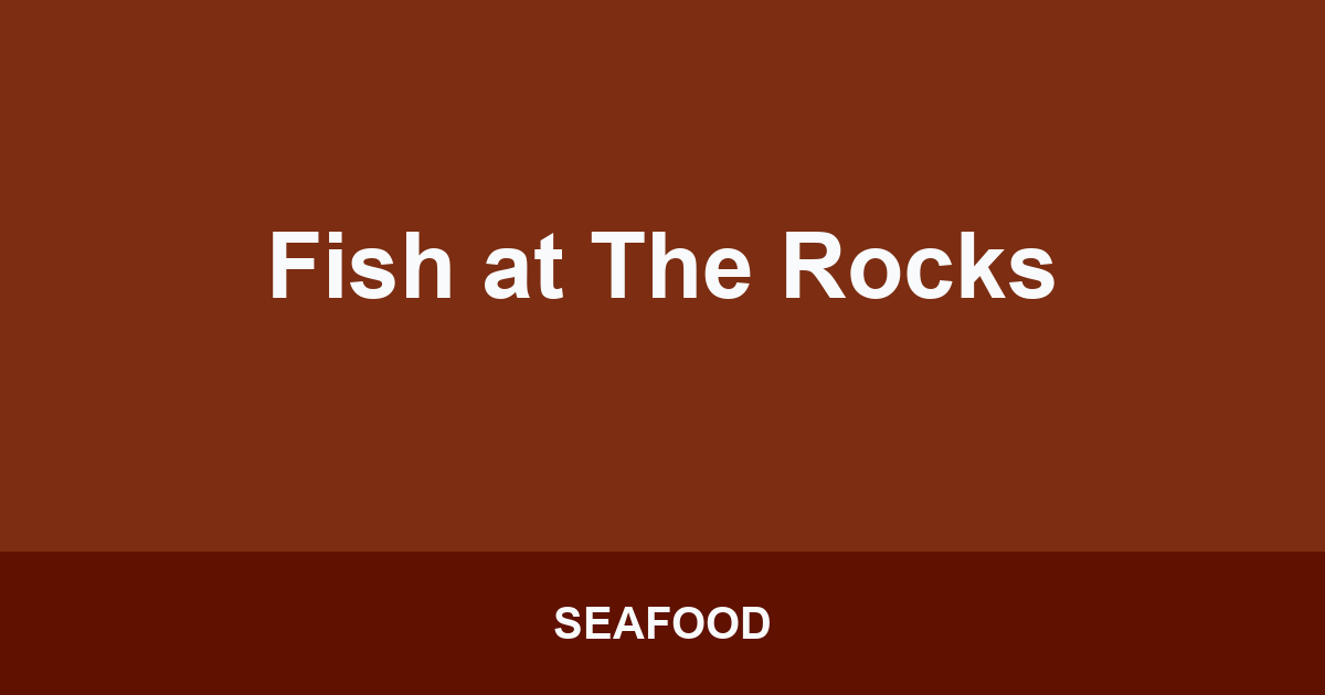 Fish at The Rocks