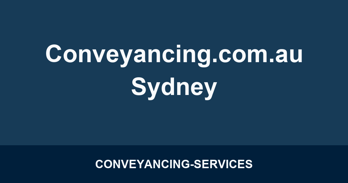 Conveyancing.com.au Sydney