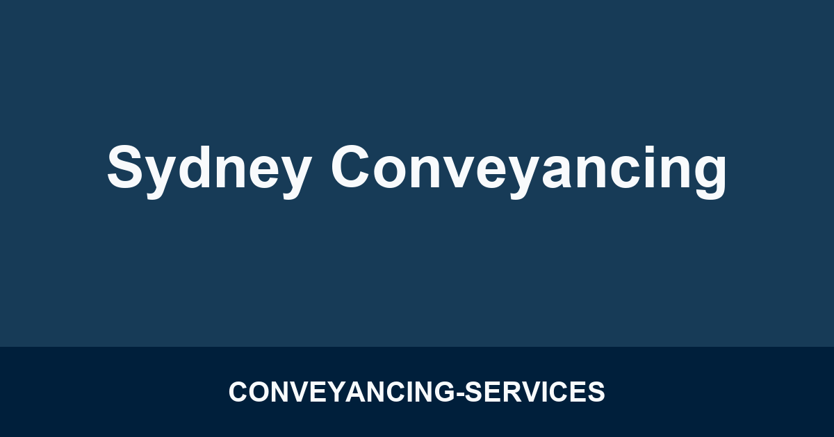 Sydney Conveyancing