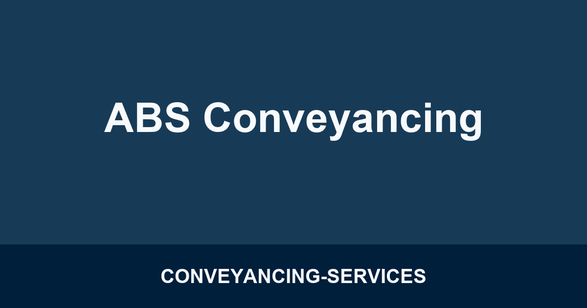 ABS Conveyancing