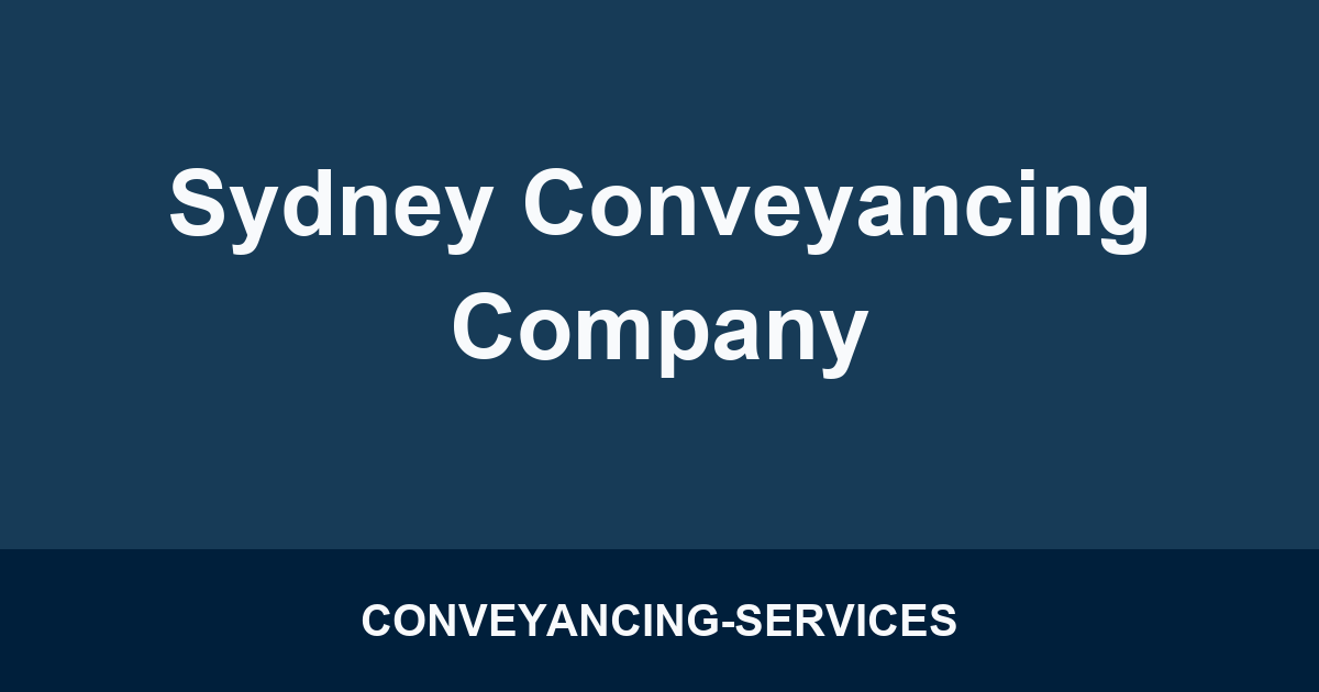 Sydney Conveyancing Company