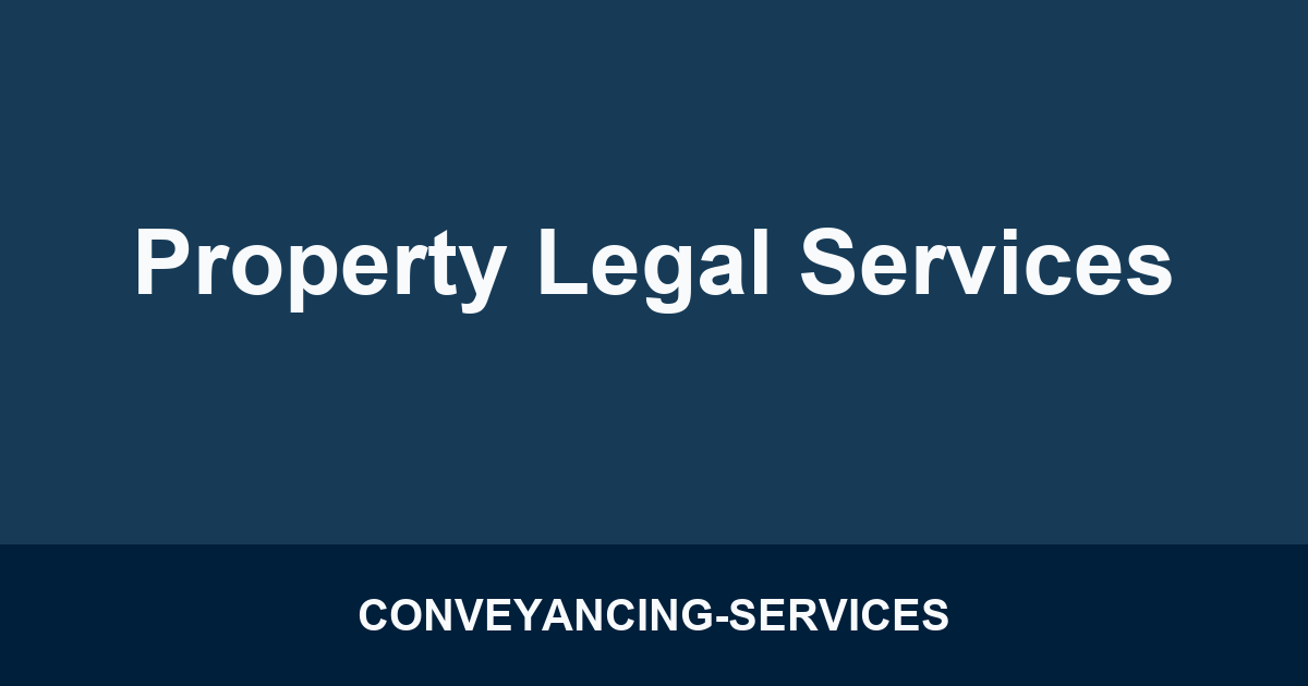 Property Legal Services