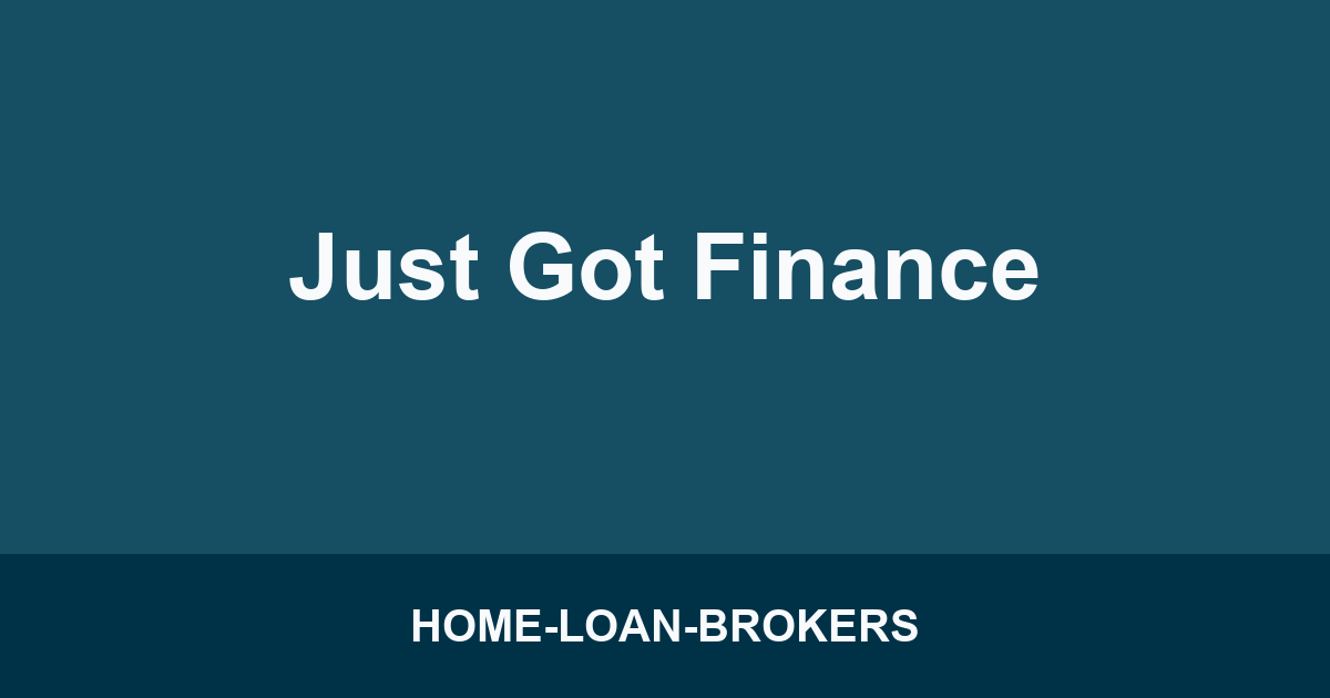 Just Got Finance