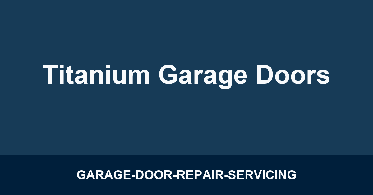 Titanium Garage Doors