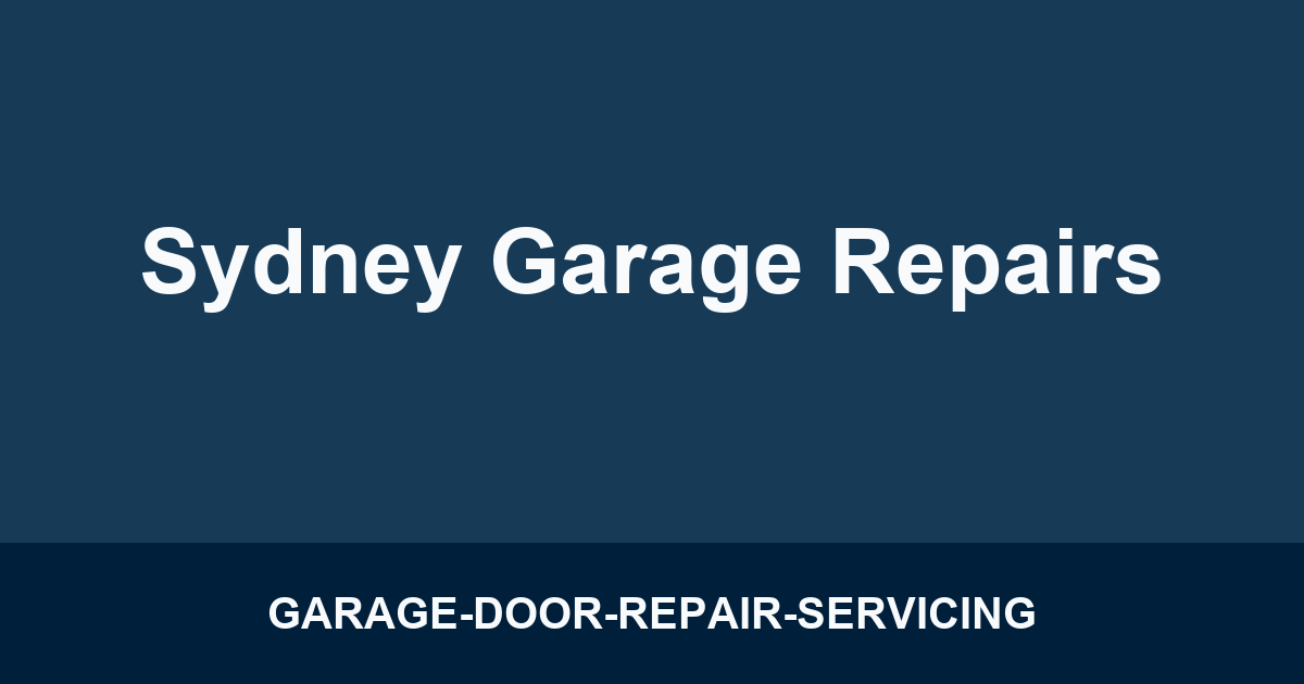 Sydney Garage Repairs