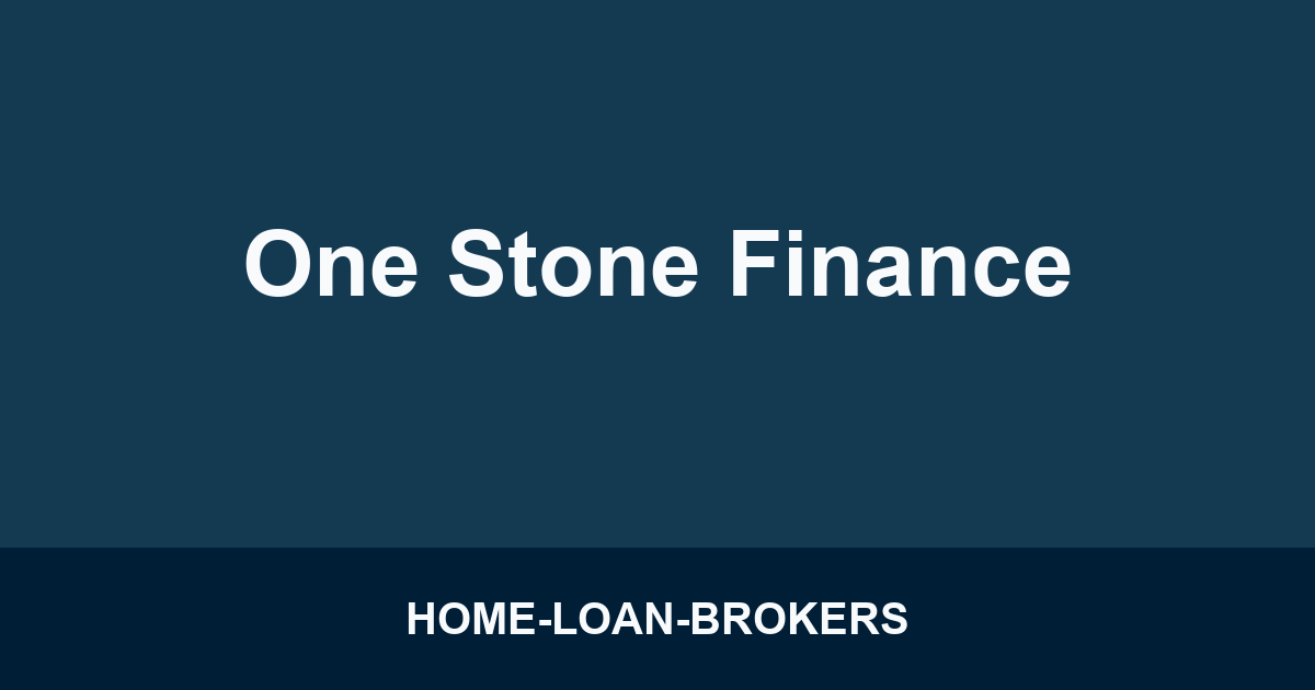 One Stone Finance