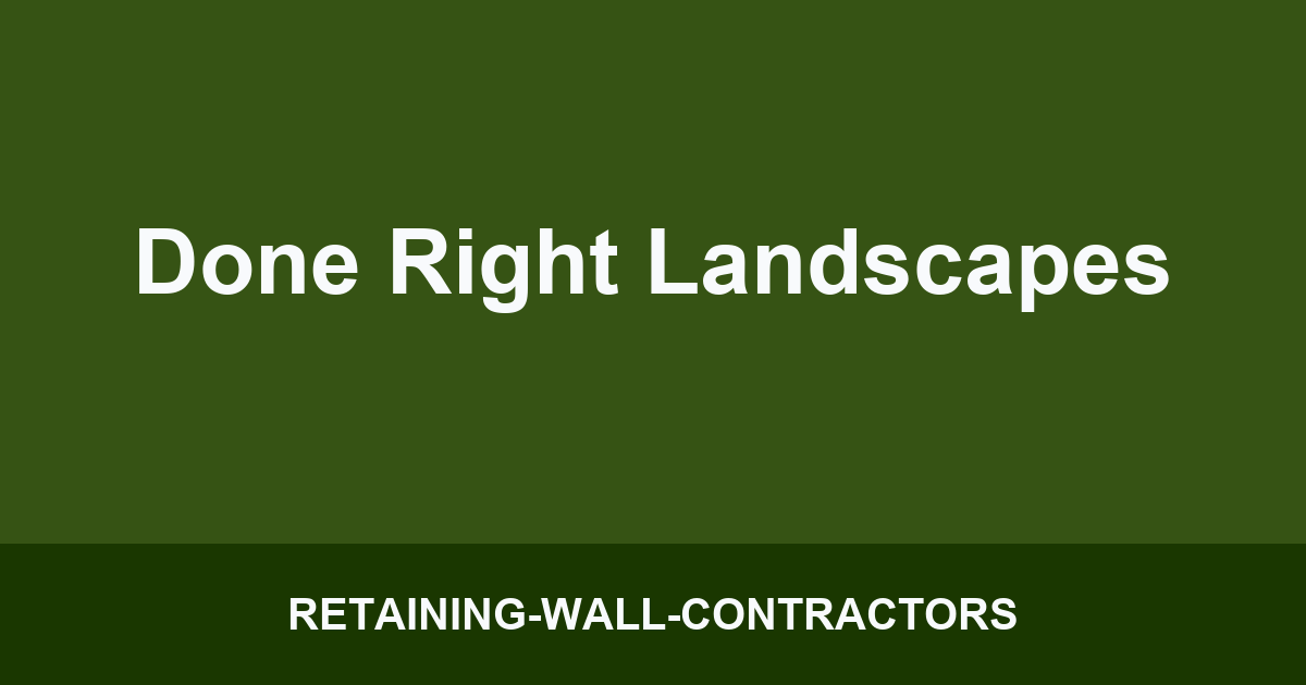 Done Right Landscapes