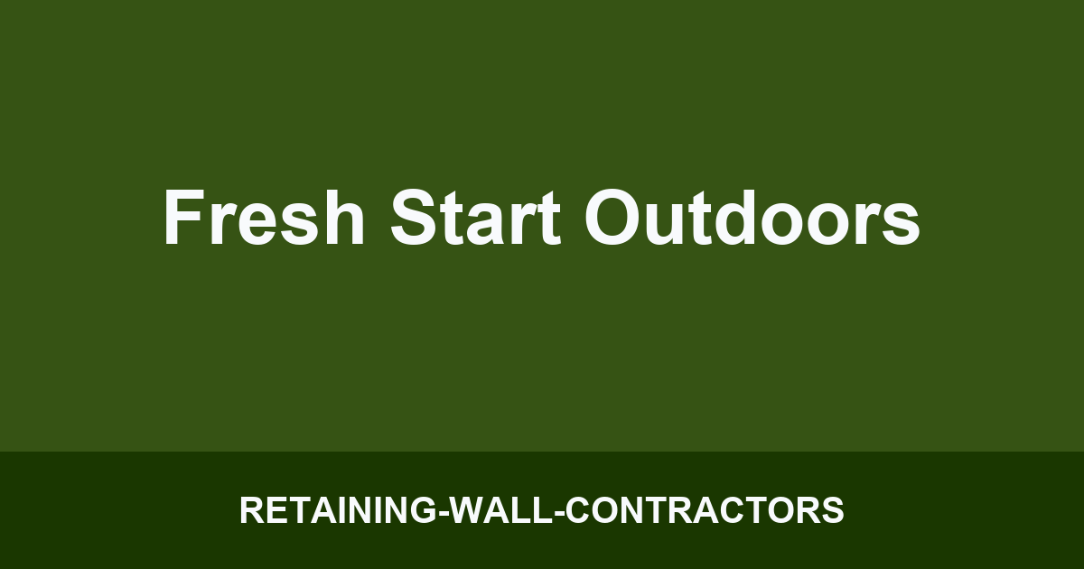 Fresh Start Outdoors