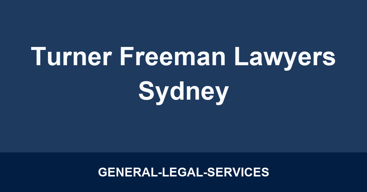 Turner Freeman Lawyers Sydney