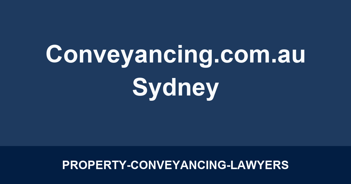 Conveyancing.com.au Sydney
