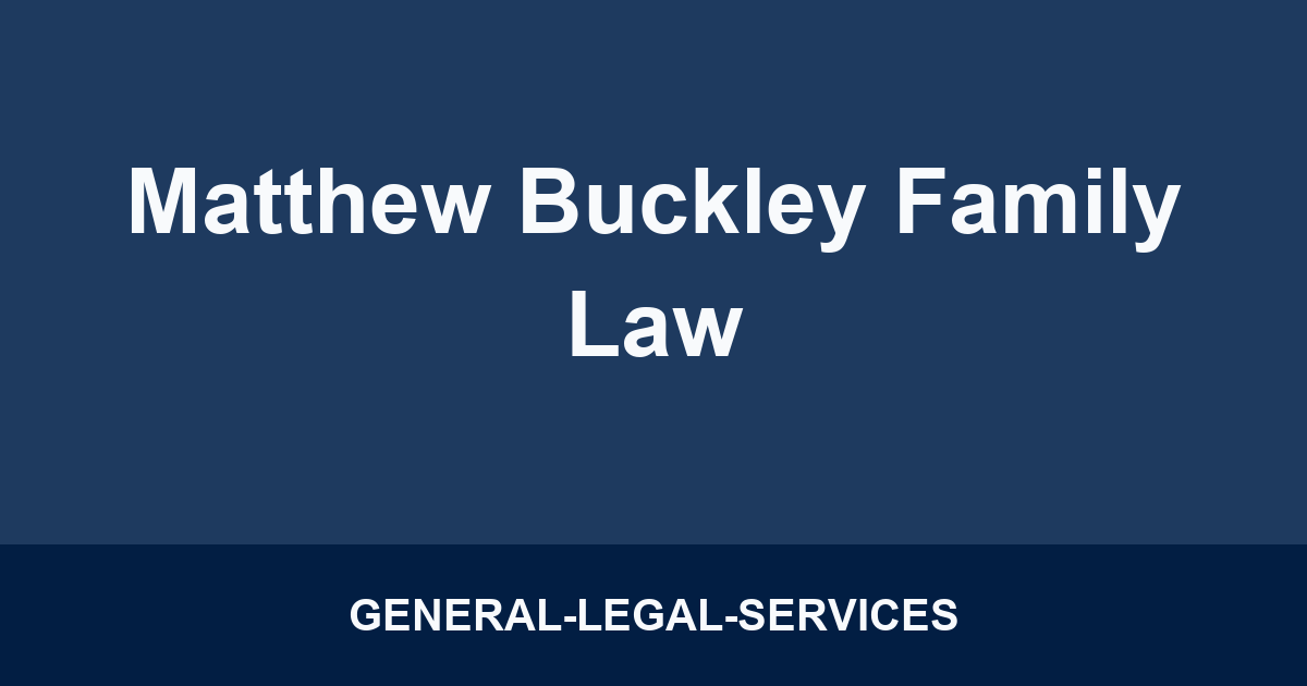 Matthew Buckley Family Law
