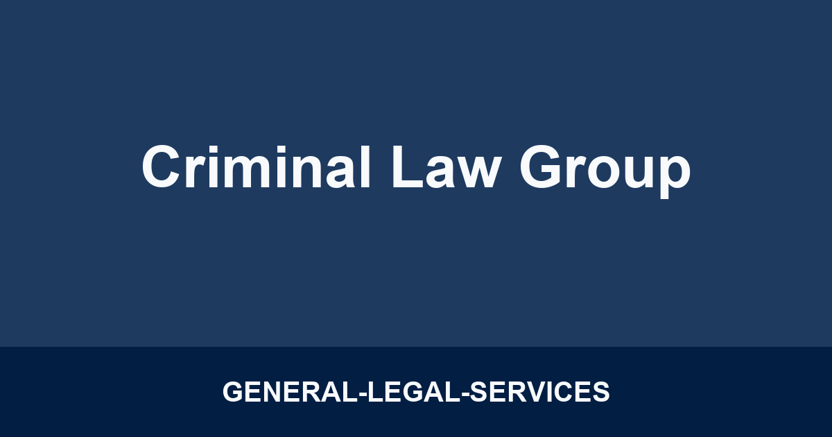 Criminal Law Group