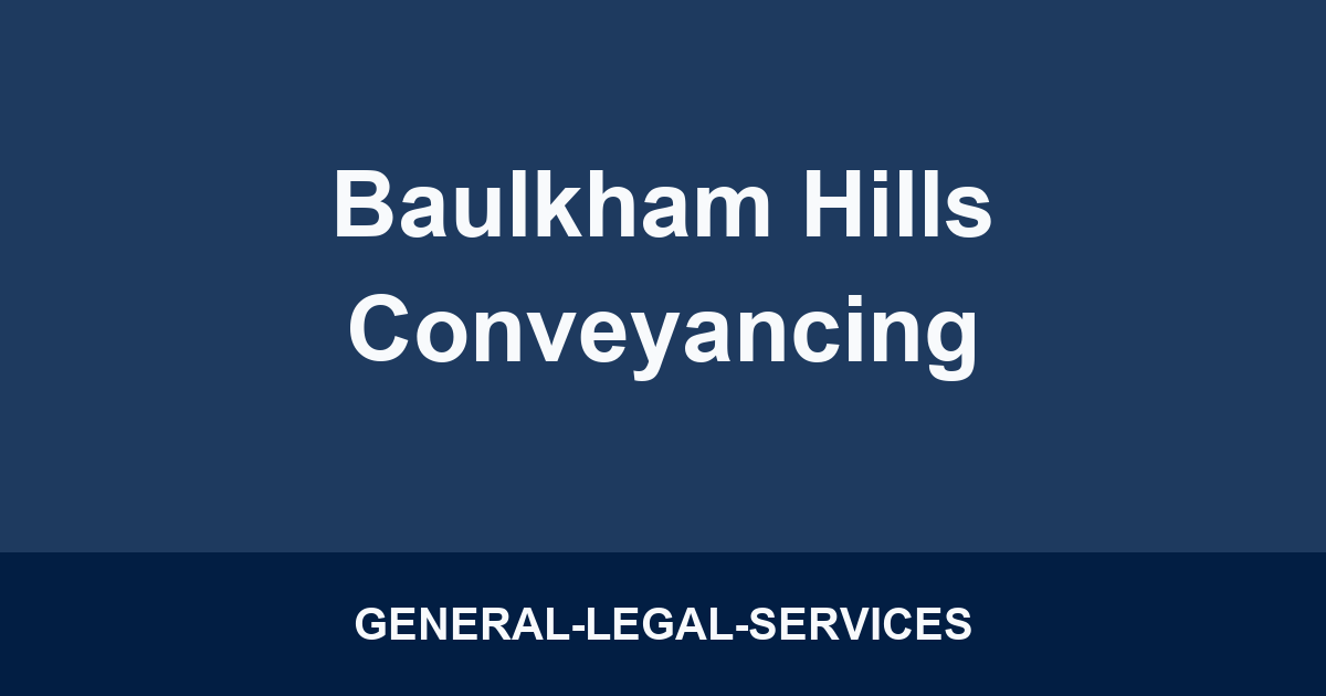 Baulkham Hills Conveyancing