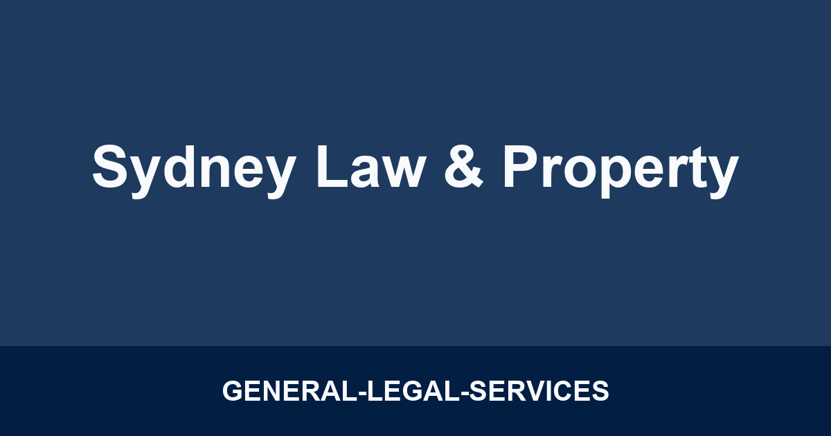 Sydney Law & Property