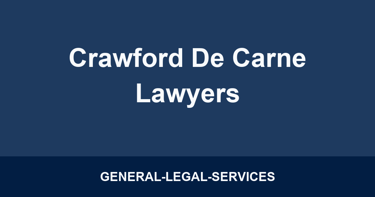 Crawford De Carne Lawyers