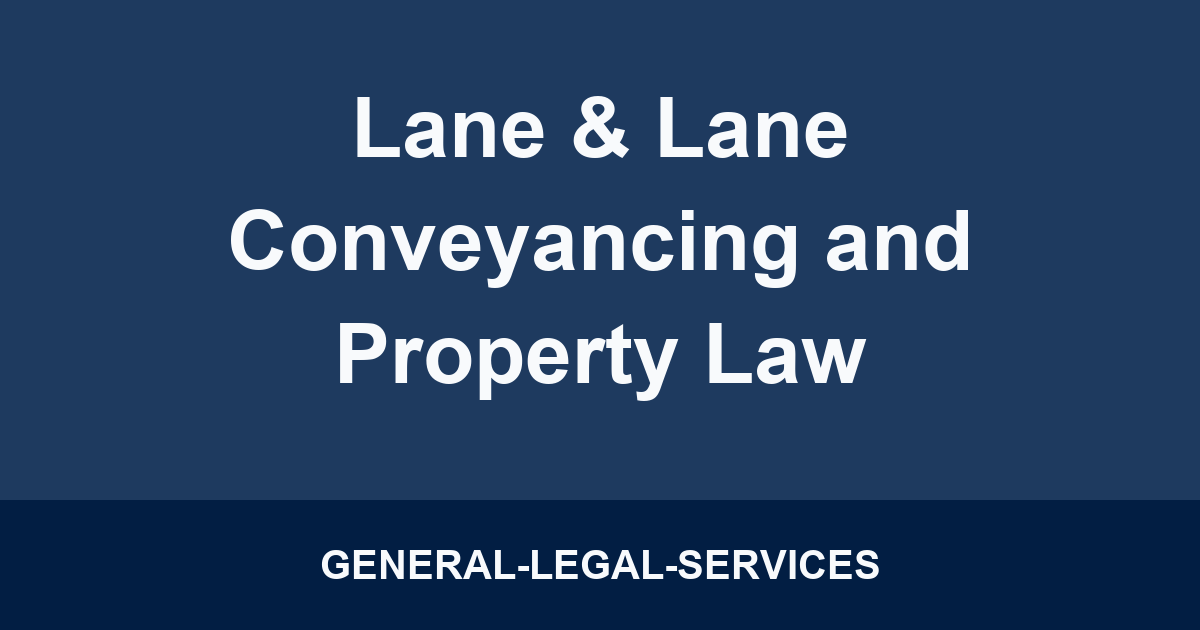 Lane & Lane Conveyancing and Property Law
