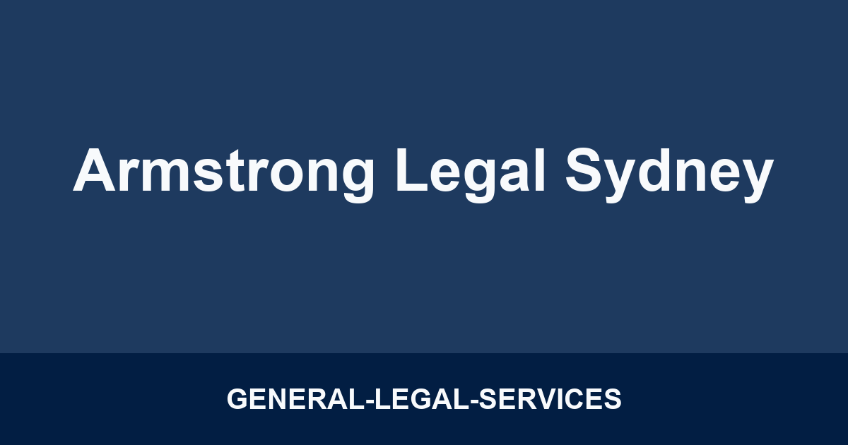 Armstrong Legal Sydney