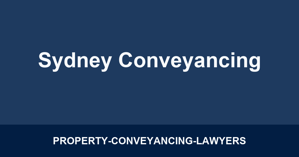 Sydney Conveyancing