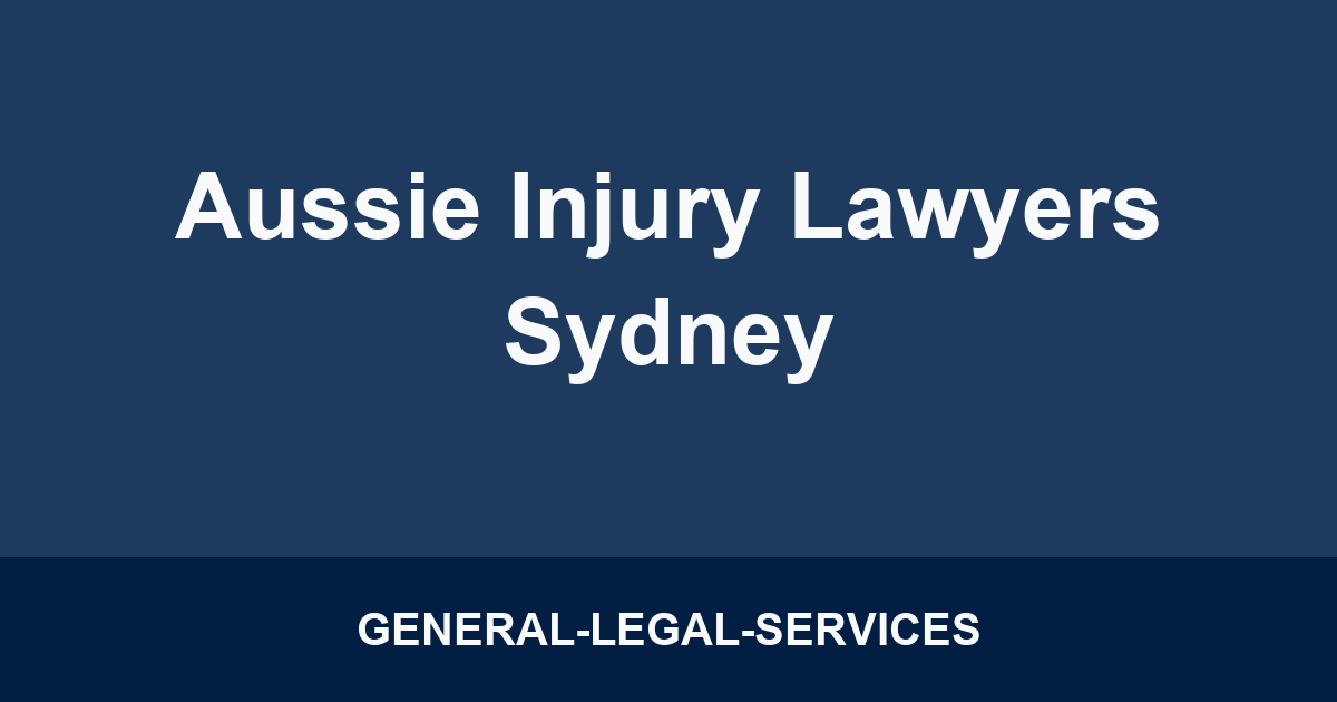Aussie Injury Lawyers Sydney