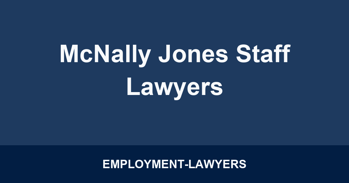 McNally Jones Staff Lawyers