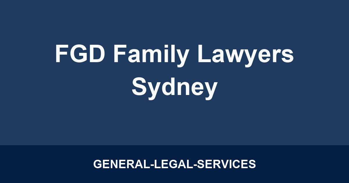 FGD Family Lawyers Sydney