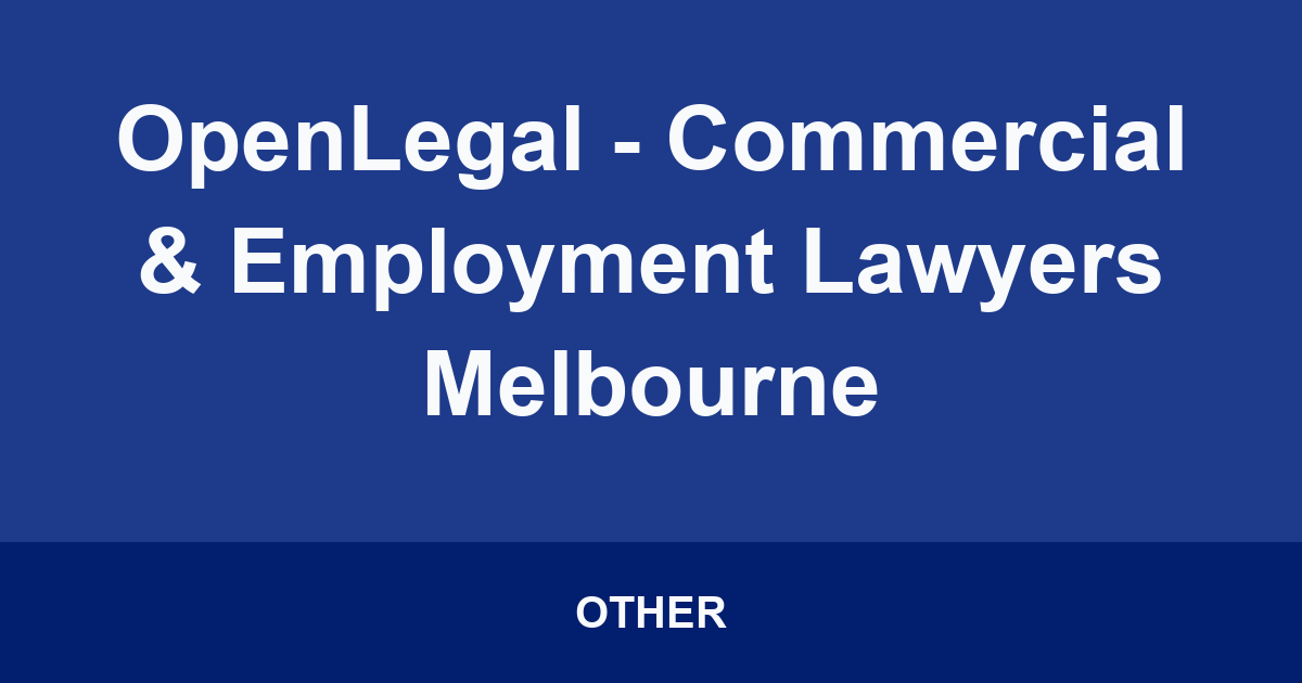 OpenLegal - Commercial & Employment Lawyers Melbourne