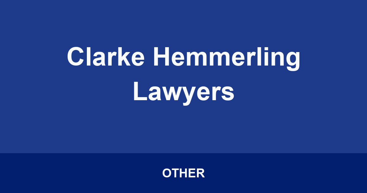 Clarke Hemmerling Lawyers